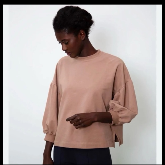 Beaumont Organic Amelia Organic Cotton Sweatshirt in Rust
size Large - Picture 4 of 12